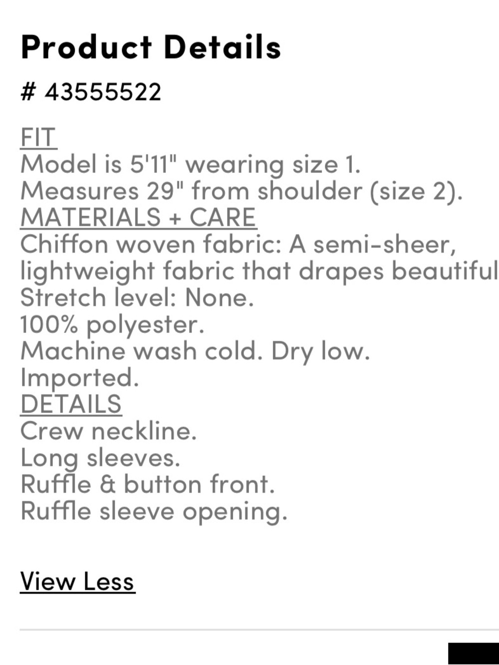 Torrid Sheer Ruffle-Front Blouse - Black - Picture 6 of 9